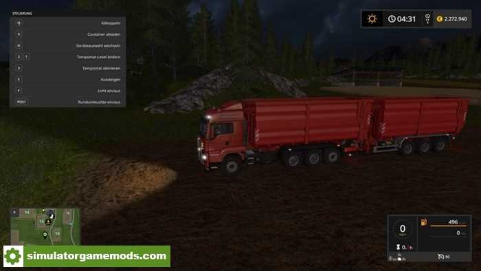 FS17 – MAN TGS HKL and ITRunner Trailer with Tires Config in The Pack V2