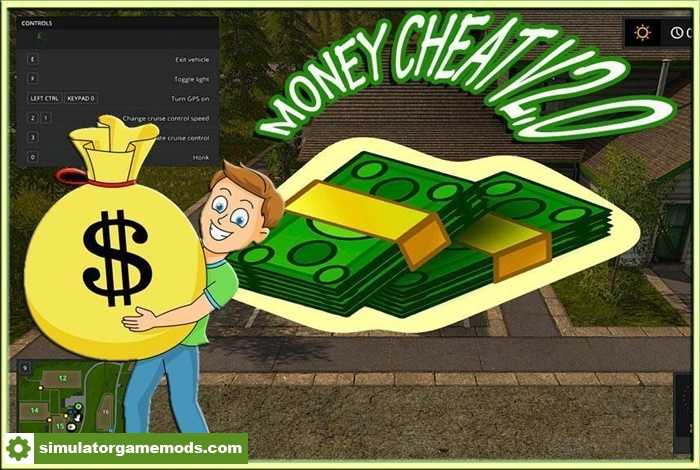 FS17 – Money Cheat Mod V2.0 ( Add $1,000,000 Fun)