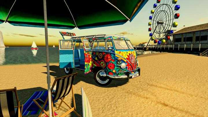 FS19 – Hippy Volkswagen Van V1.1