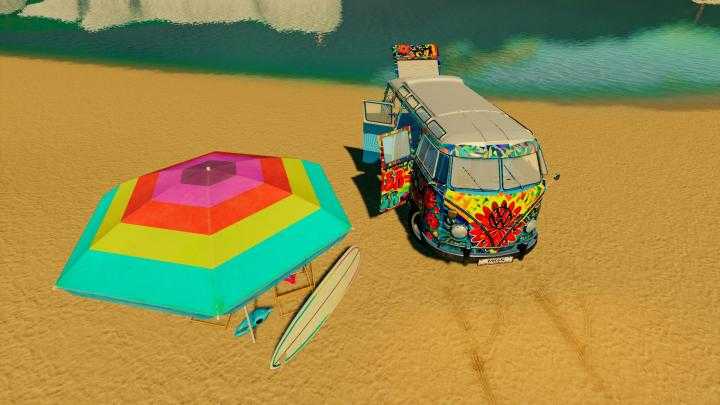 FS19 – Hippy Volkswagen Van V1.1