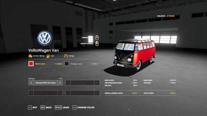 FS19 – Hippy Volkswagen Van V1.1