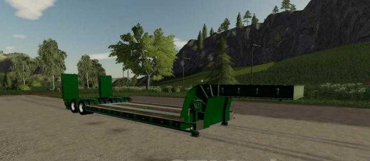 FS19 – 16 Wheels Low Deck Trailer V1