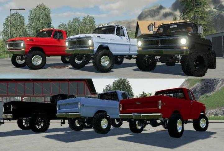 1970 Ford F250 With Colision On Flatbed V1.1 FS19