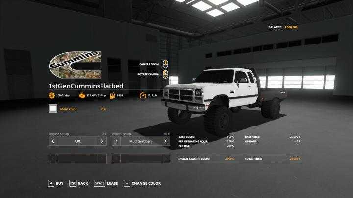 FS19 – 1St Gen Cummins Flatbed V2