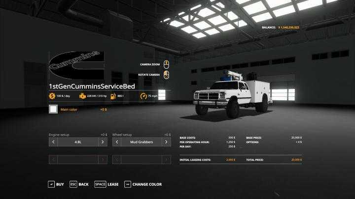 FS19 – 1St Gen Cummins Service Bed V2