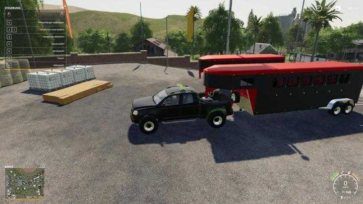 FS19 – 2014 Pickup With Semi-Trailer And Autoload V1.9