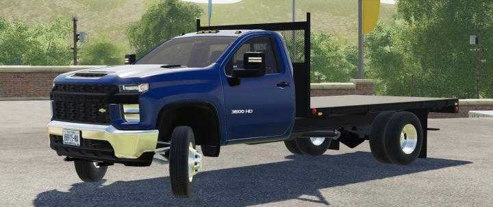 2020 Chevy 3500Hd Single Cab Flatbed Truck V1.0 FS19