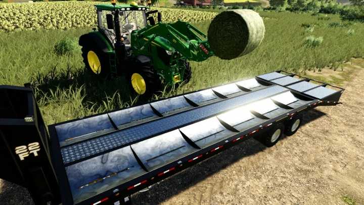 22Ft Gooseneck Baling Trailer V1.1 FS19