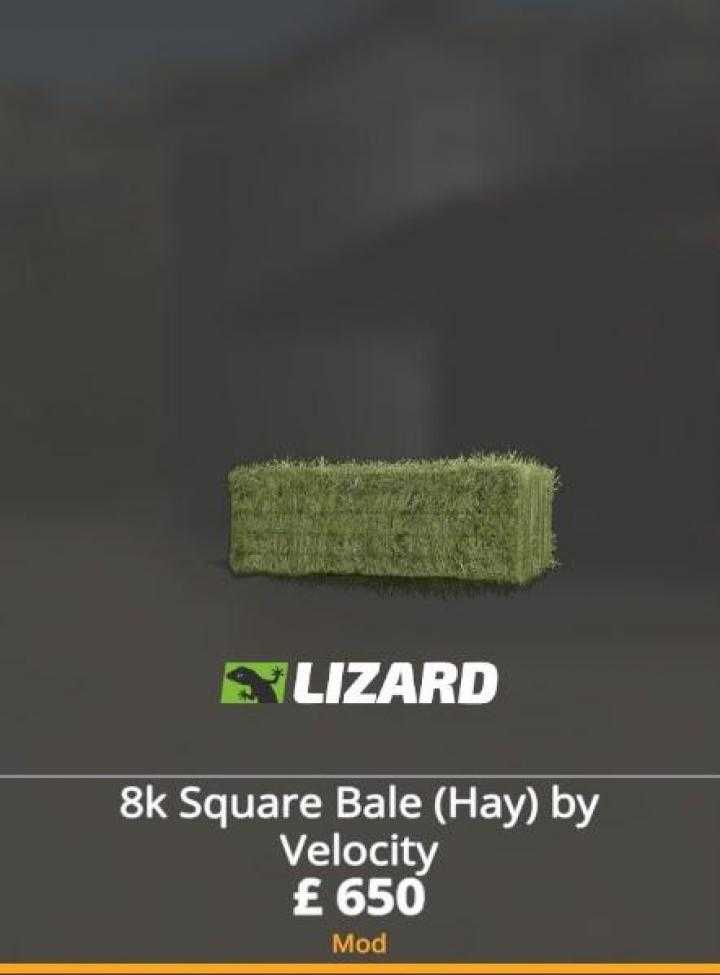 FS19 – 8K Square Bale ( Hay ) V1