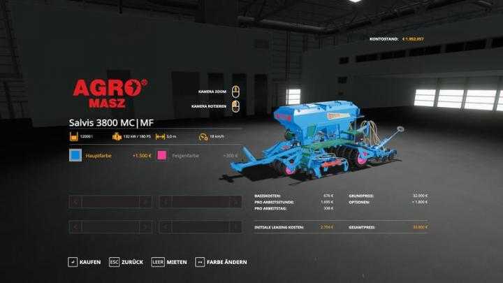 FS19 – Agromasz Salvis3800 – Multicolor V1