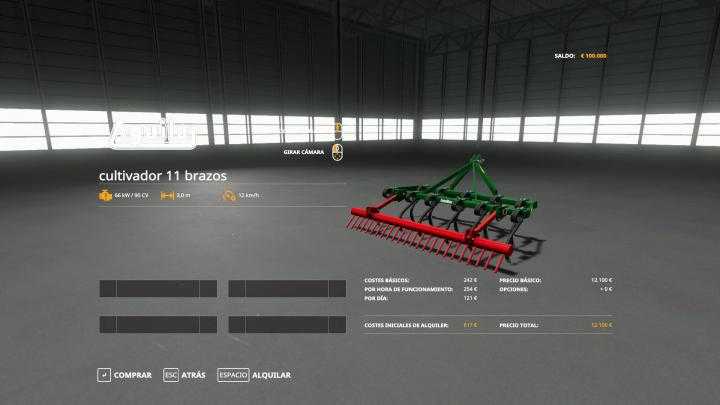 FS19 – Aguilar 11 Brazos Cultivator V1