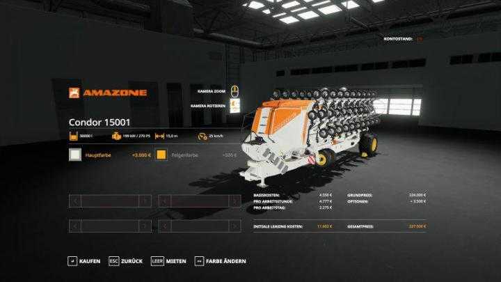 FS19 – Amazone Condor 15001 V1