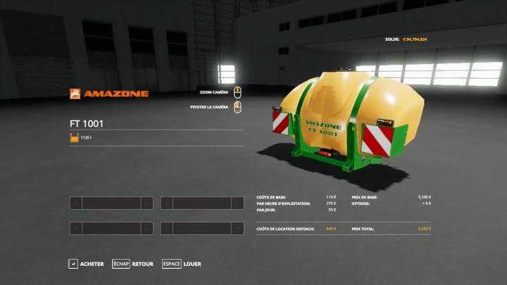 FS19 – Amazone Ft 1001 & Uf 1801 V1