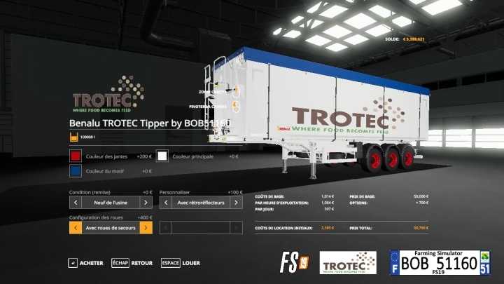 Benalu Trotec Tipper Trailer V1.0 FS19