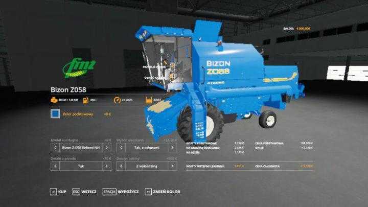 FS19 – Bizon Z051-8 Rekord V1