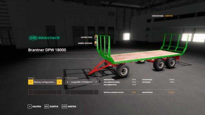 FS19 – Brantner Dpw18000 Trailer V1