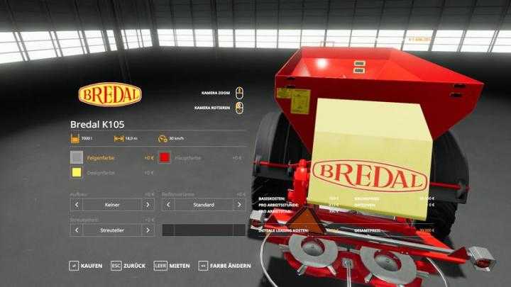 FS19 – Bredal K105 / K165 With Attacher Behind V1.2