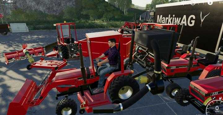 FS19 – Case Ih 235 Lawn Tractor And Car Hauler Mod Pack V2