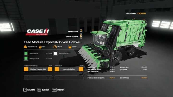 Case Module Express635 Von Holzwurm V2.0 FS19