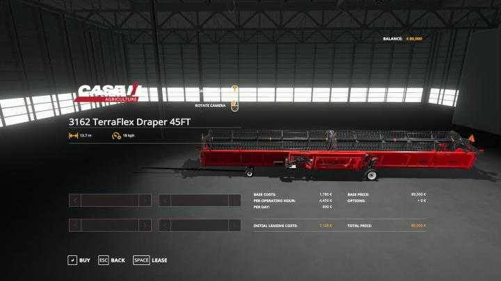 FS19 – Caseih 3162 Terraflex Draper 45Ft V1