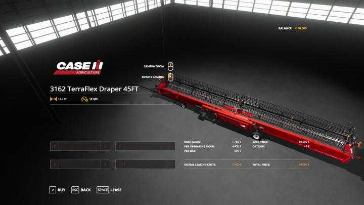 FS19 – Caseih 3162 Terraflex Draper 45Ft V1