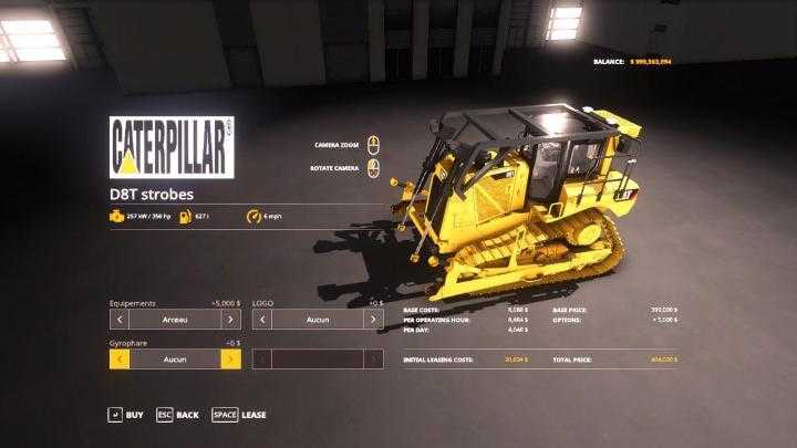 FS19 – Cat D8T Dozer Strobes V1