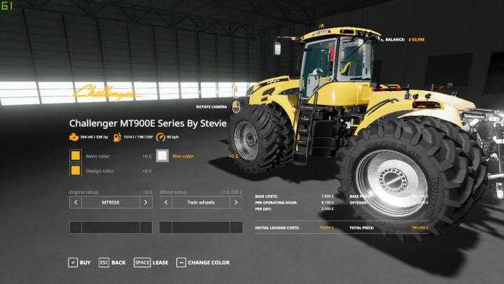 FS19 – Challenger/Fendt Mte900 Series V1.0.0.5