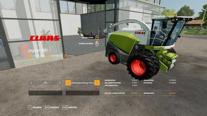 FS19 – Claas Jaguar 800 Packet V1.2