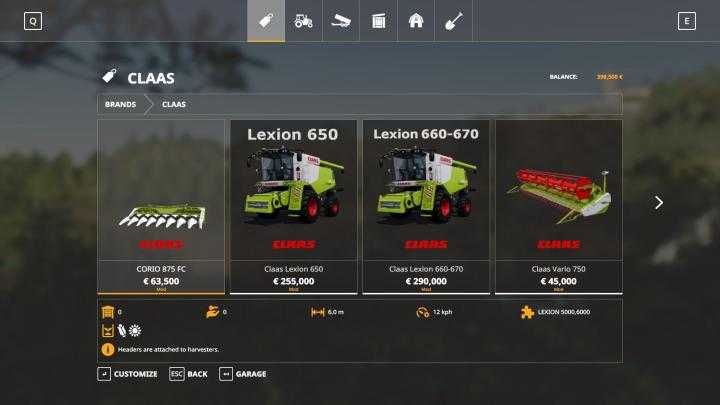 FS19 – Claas Pack V2