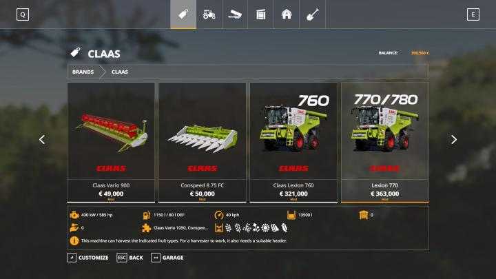 FS19 – Claas Pack V2