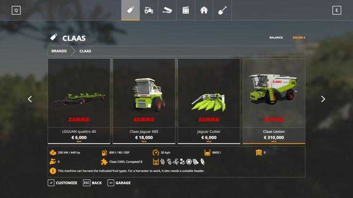 FS19 – Claas Pack V2