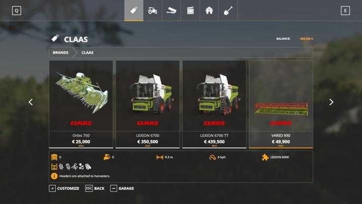 FS19 – Claas Pack V2