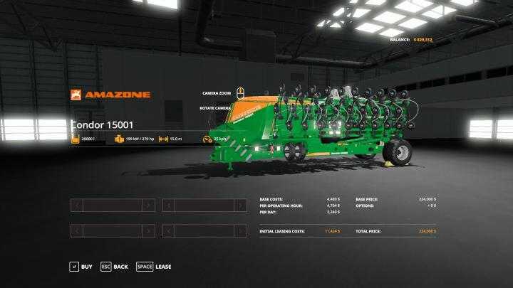 FS19 – Condor 15001 Seeder/planter V1.1