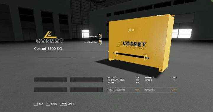 FS19 – Cosnet Weight V1