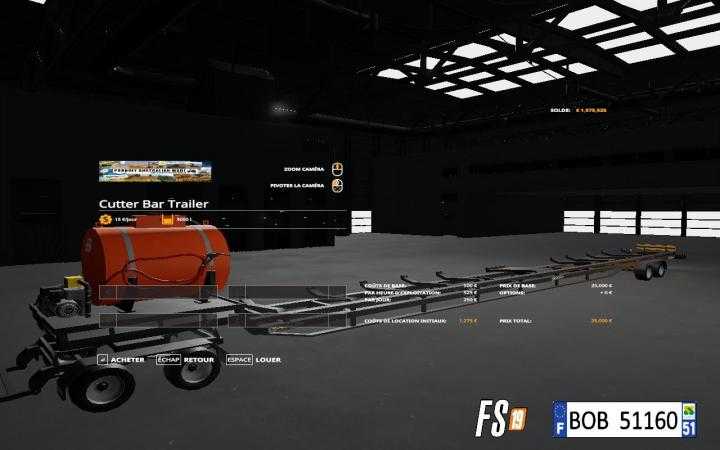 FS19 – Cutter Bar Trailer V1.5