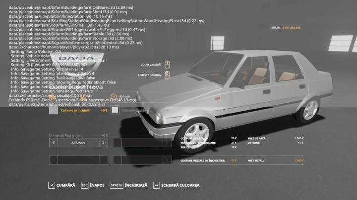 FS19 – Dacia Supernova V0.0.0.1