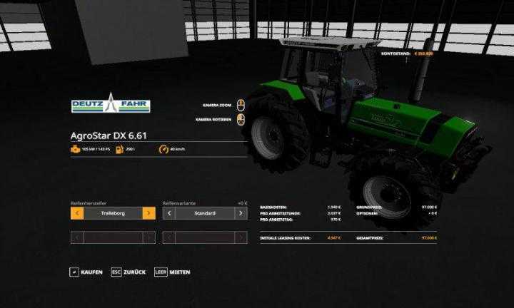 FS19 – Deutz-Fahr Agrostar Dx 61 Update V1