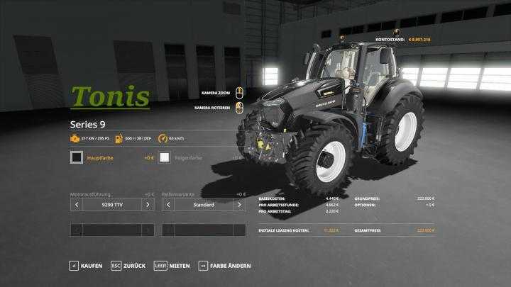 FS19 – Deutz S9 With New Engine V1