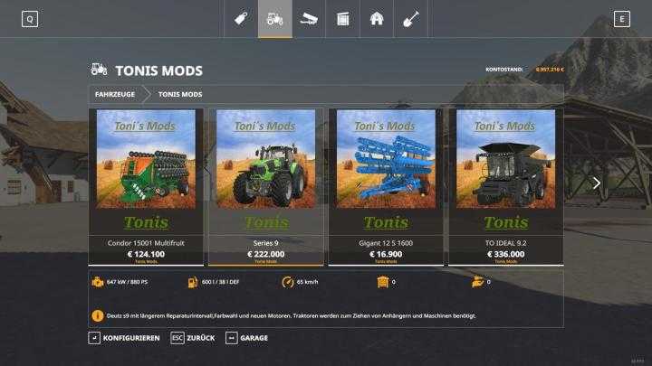 FS19 – Deutz S9 With New Engine V1