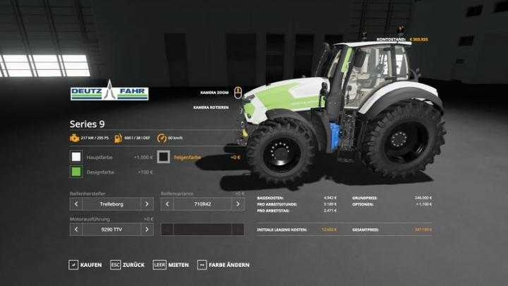 FS19 – Deutz Series 9 3-Color V1