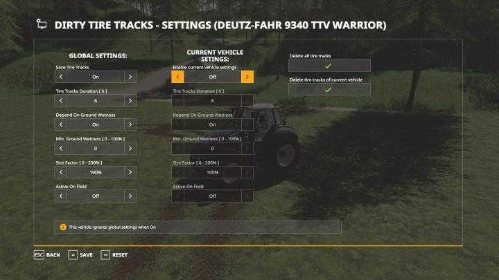 FS19 – Dirty Tire Tracks V1.1