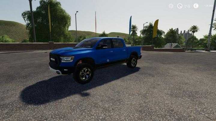 FS19 – Dodge Ram 1500 Blue Flashing Beacon V1