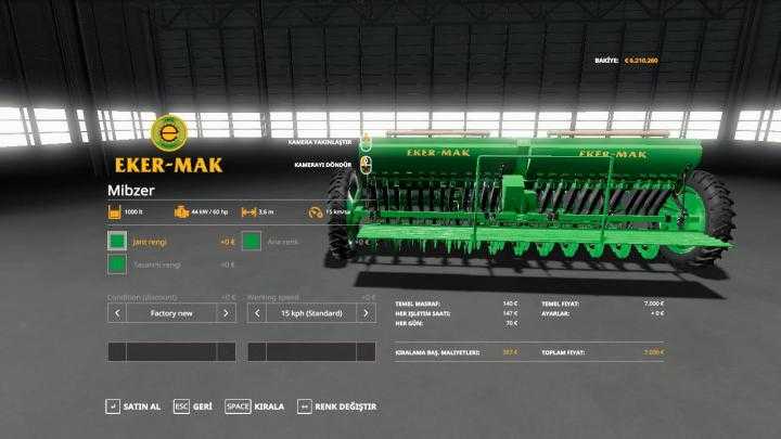 FS19 – Ekermak Seeder V1