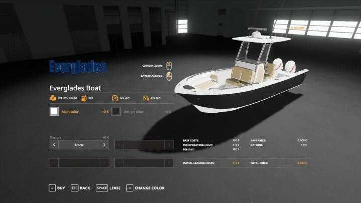 FS19 – Everglade Boat V1.0.6.9