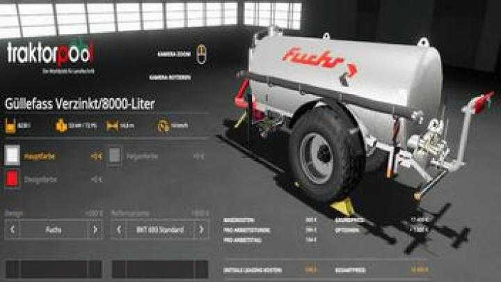 FS19 – [Fbm] Liquid Manure Set Galvanized 9000 Liters V2