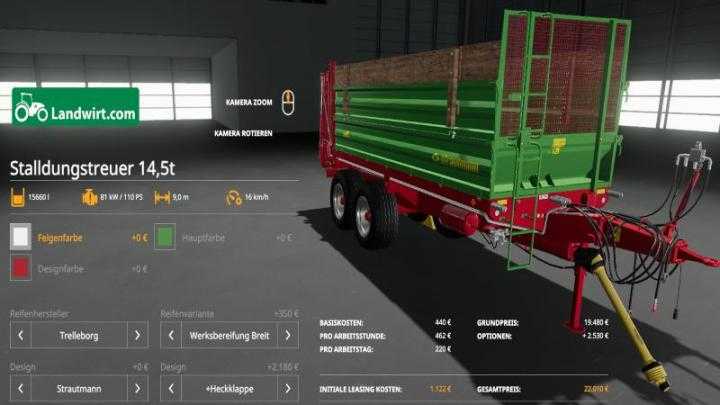 FS19 – [Fbm Team] Manure Spreader Set 14T V1