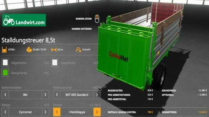 FS19 – [Fbm Team] Manure Spreader Set 8.5T V2