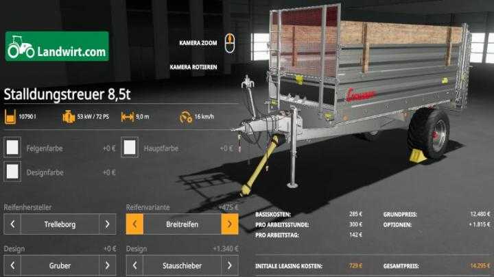 FS19 – [Fbm Team] Manure Spreader Set 8.5T V2