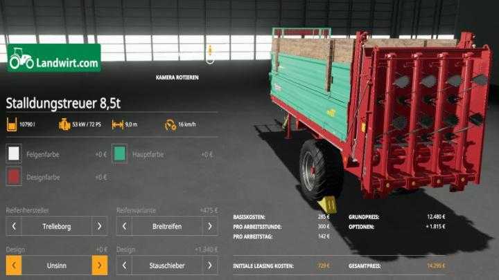 FS19 – [Fbm Team] Manure Spreader Set 8.5T V2