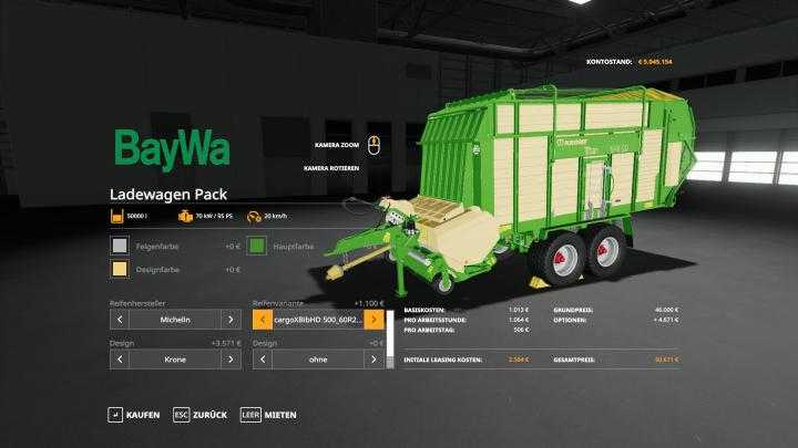 FS19 – [Fbm Team] Wagon Charge Pack V1